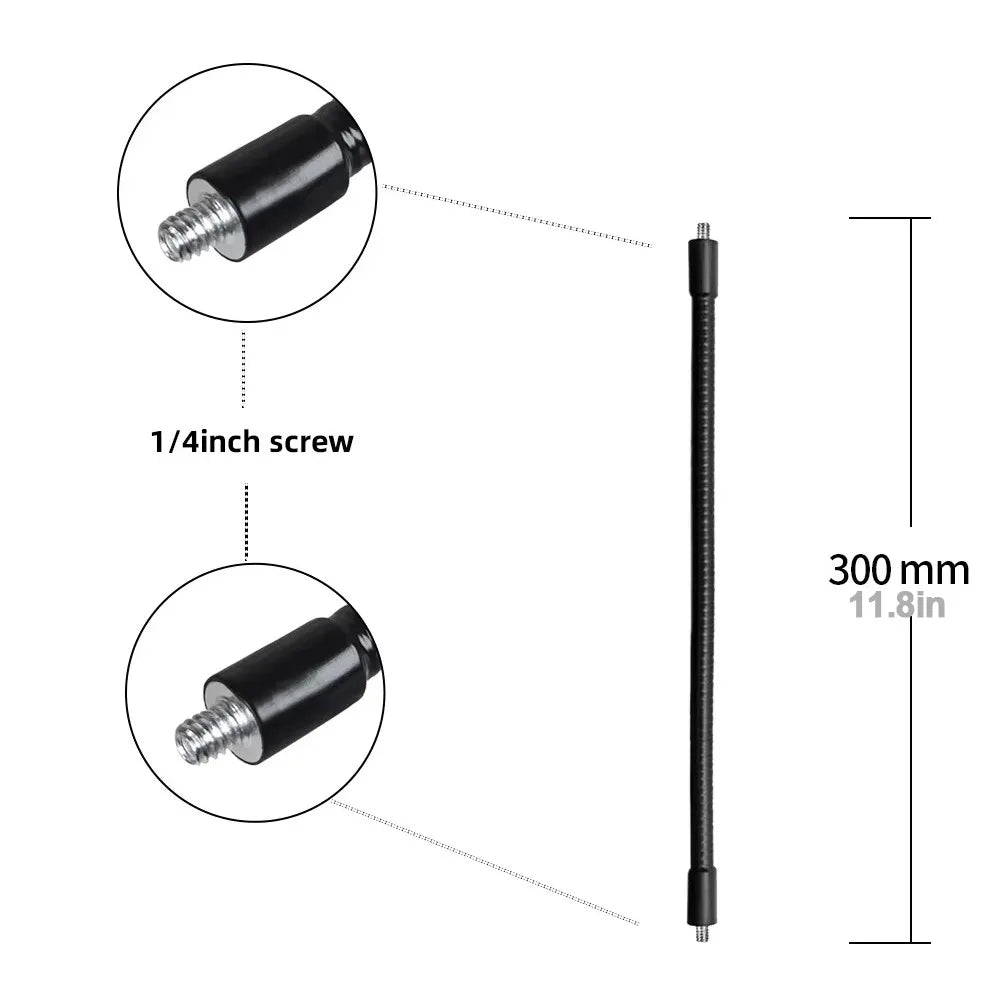 Metal Monopod Metal Tube Rod With 1/4inch Screw Flexible Tripod Extension Tube Lightweight Pole Extender Accessory SLR Cameras