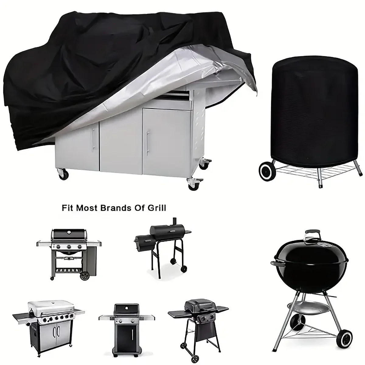 BBQ Outdoor Barbecue Cover Manufacturers Provide Outdoor Furniture Waterproof Rain and Dust Cover Oxford Cloth Barbecue Cover
