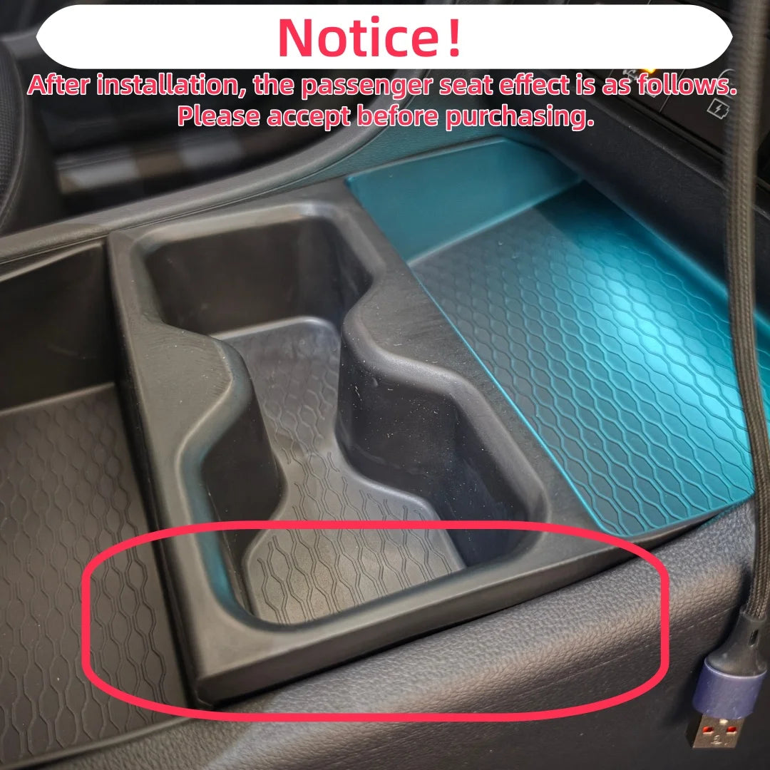 For Tucson 2025 2026 Under Center Console Cup Holder Storage Box Accessories Only for Electronic Gear Not for Manual/Automatic