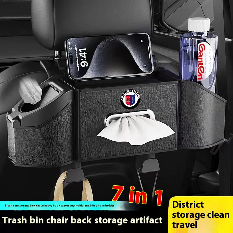 For ALPINA B3 B4 B5 B7 B8 D3 D4 D5 XD3 XD4 XB7 G20 G30 G60 G82 E60 E87 F10 F20 F30 Car Seat Back Multi-Functional Storage Box