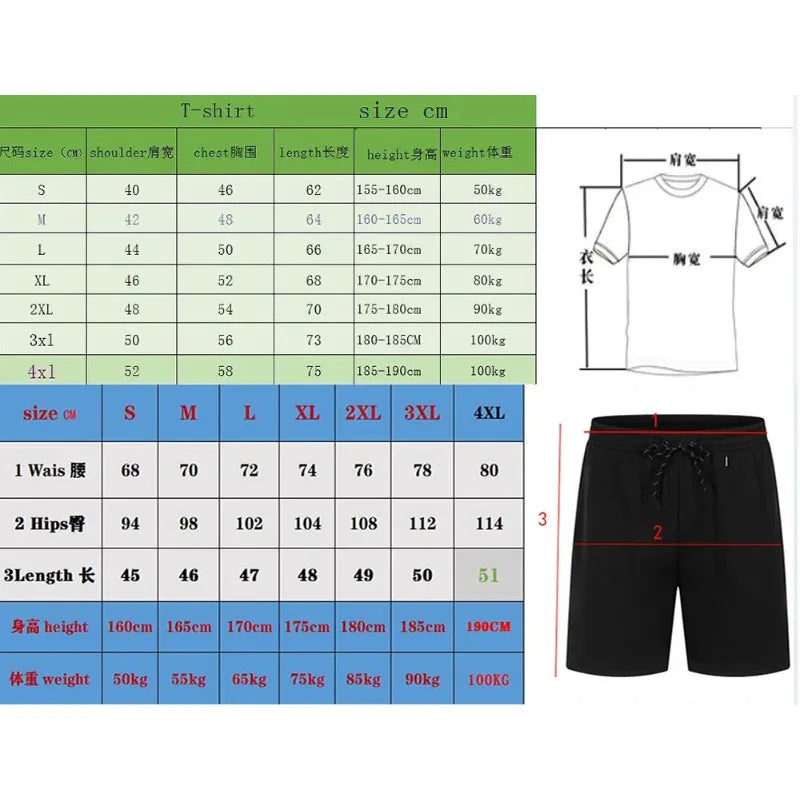 Summer new tiger head print casual suit men's short sleeved T-shirt+shorts two-piece set