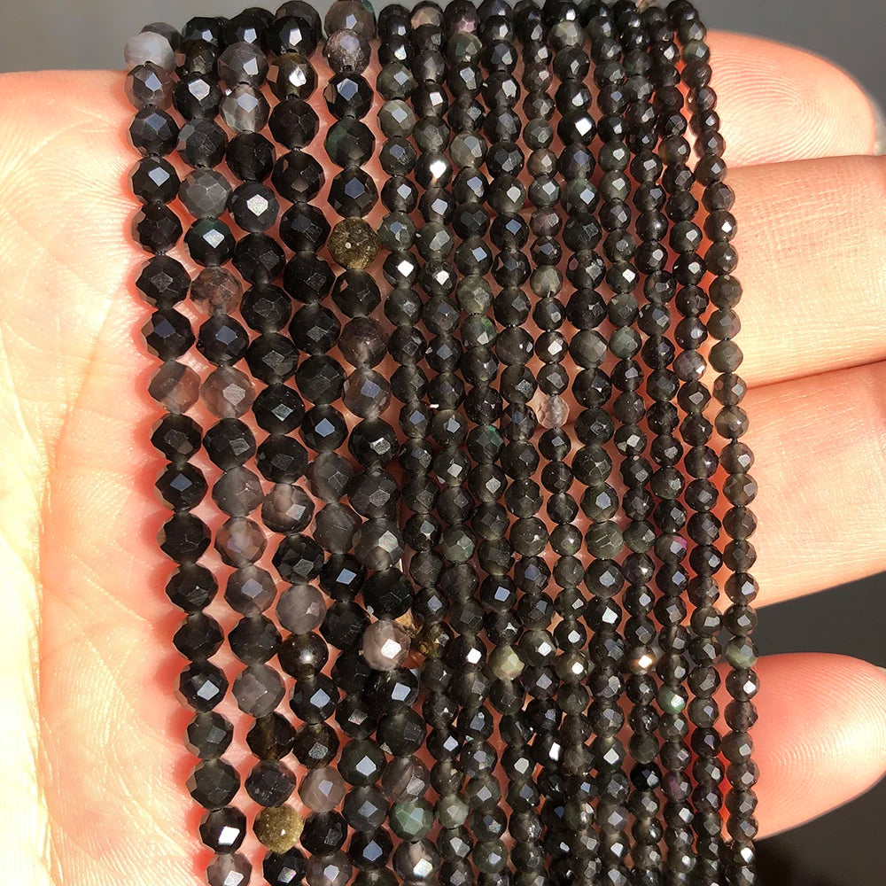 Natural Red Jasper 2mm 3mm 4mm Faceted Round Loose Spacer Beads Diy Bracelet Necklace Jewelry Making Handmade Crafts Accessories