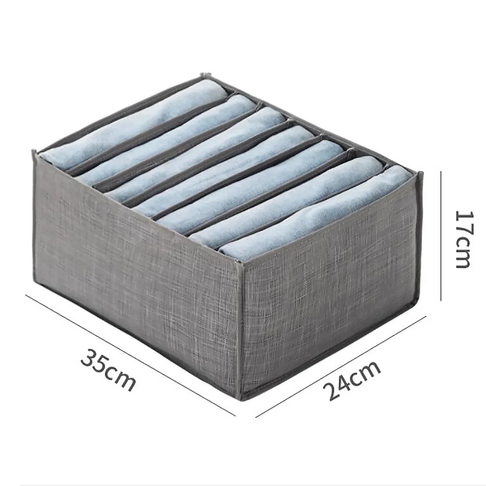 Wardrobe Clothes Organizer Jeans Compartment Storage Box Foldable Washable Closet Drawer Bedroom Separation Box for T-shirts