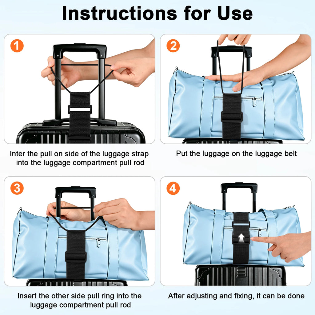 Elastic Adjustable Luggage Strap Carrier Strap Baggage Bungee Luggage Belts Suitcase Belt Travel Security Carry On Straps