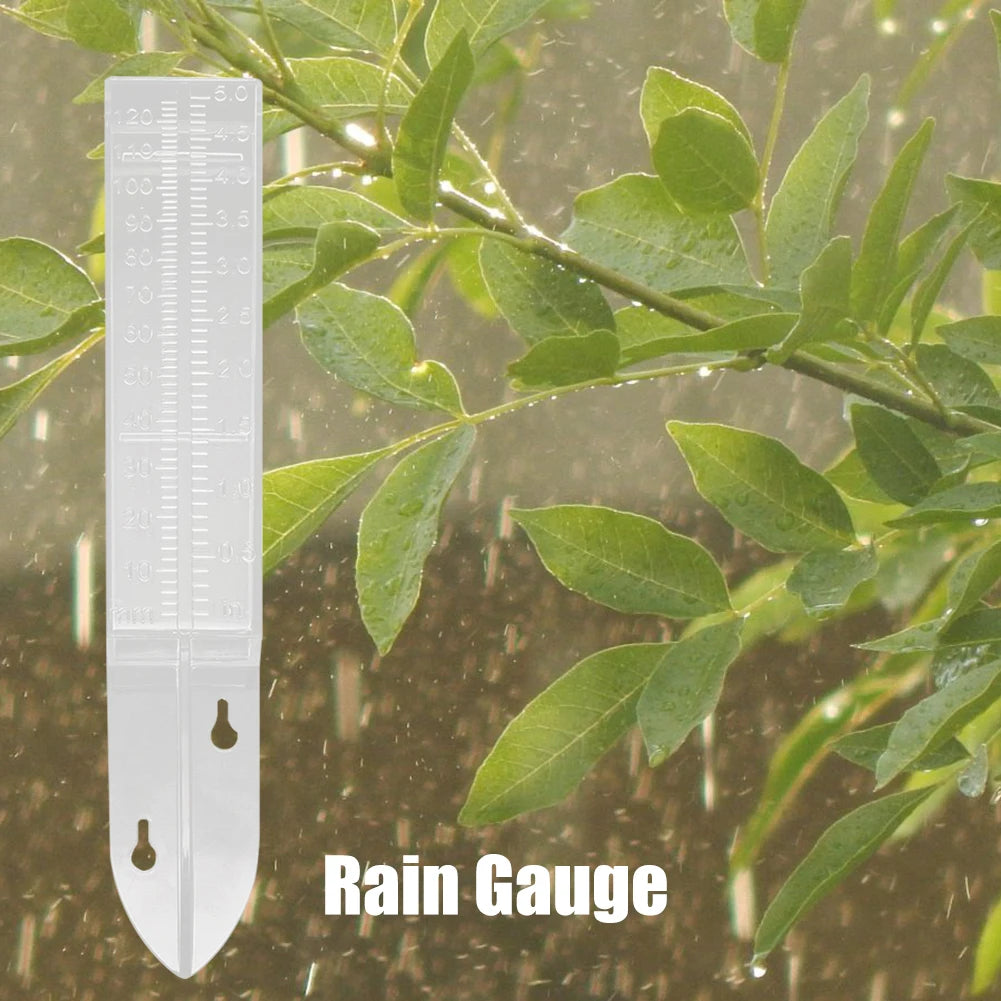 5 in Capacity Home Clear Rain Gauge Easy-to-Read Rain Water Meter Wall Mount Or in Ground for Lawn Yard Garden Outdoor