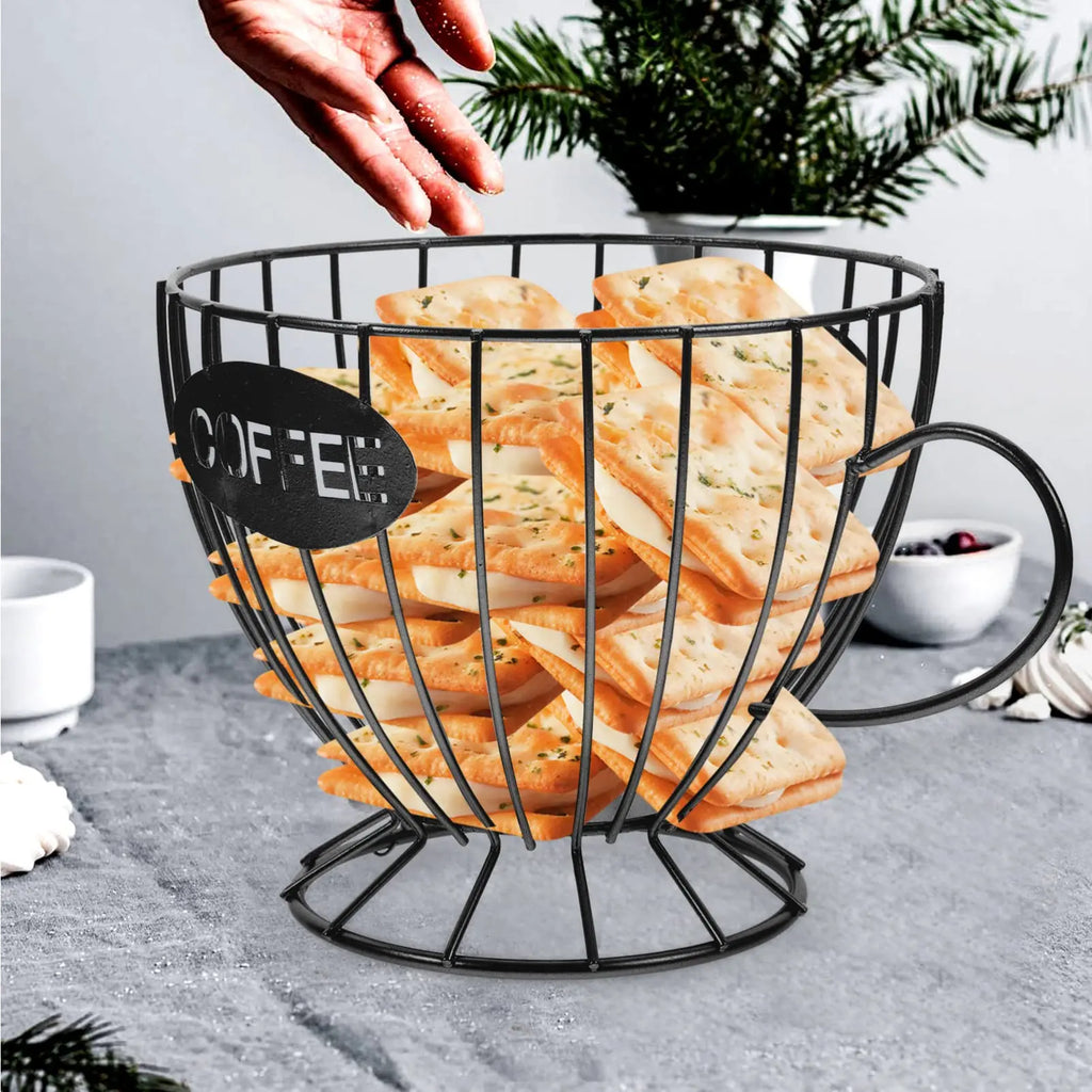 Metal Coffee Capsule Holder Large Capacity Cup Coffee Pod Organizer for Coffee Shop Bar Display Kitchen Storage Accessories