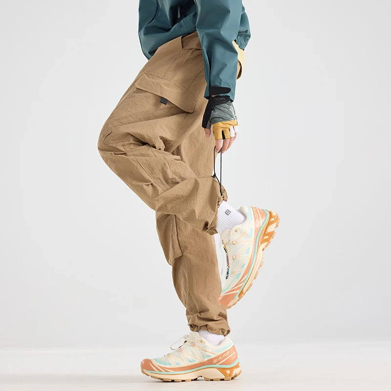 CHRLCK Men's Water-repellent Hiking Pants Scratch Resistance Fashion Cargo Pants Breathable Trousers Fishing Camping Pants