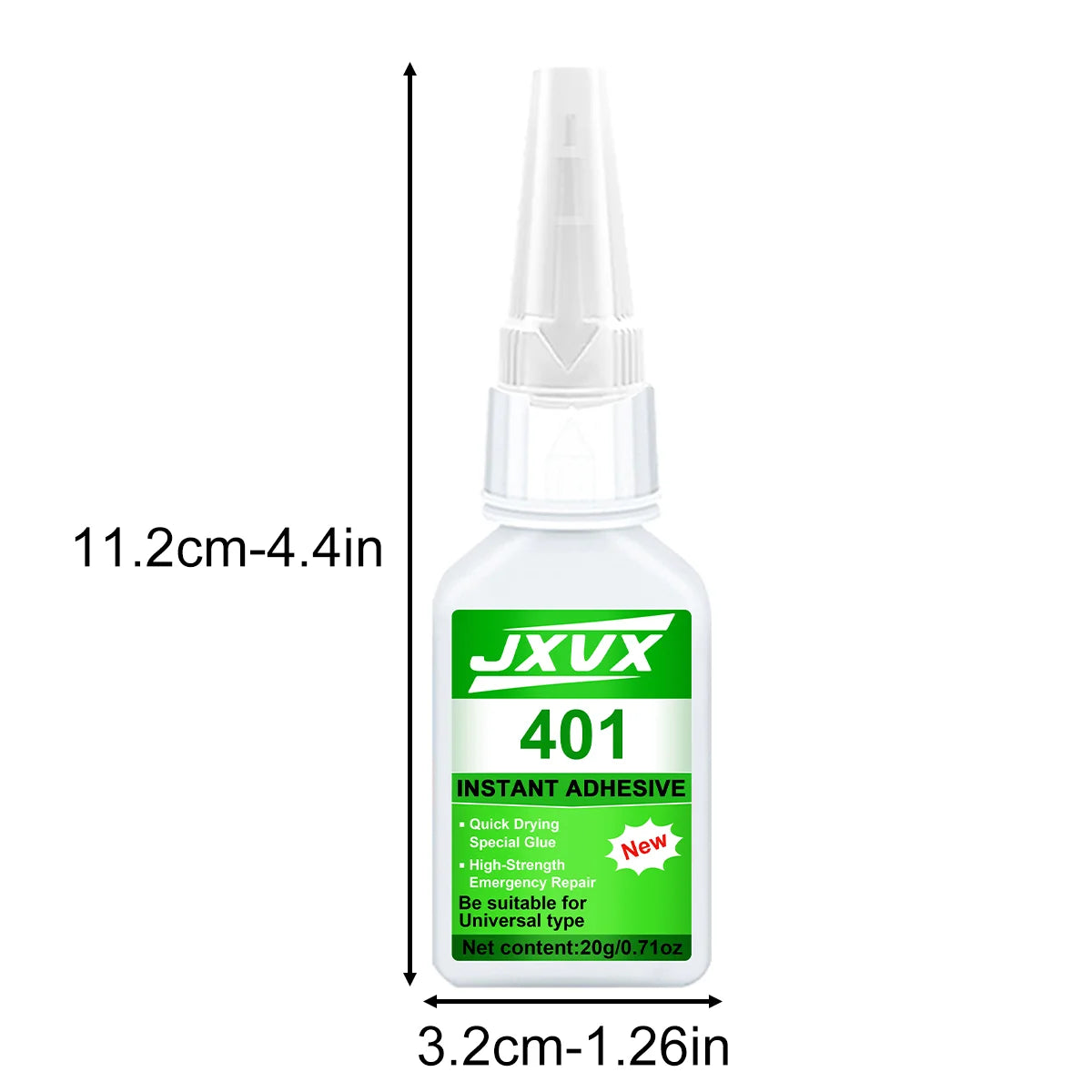 8pcs 401 Super Strong Instant Glue Universal Glue Powerful Instant Glue for Resin, ceramics, Metal and glass Quick Dry 0.7oz
