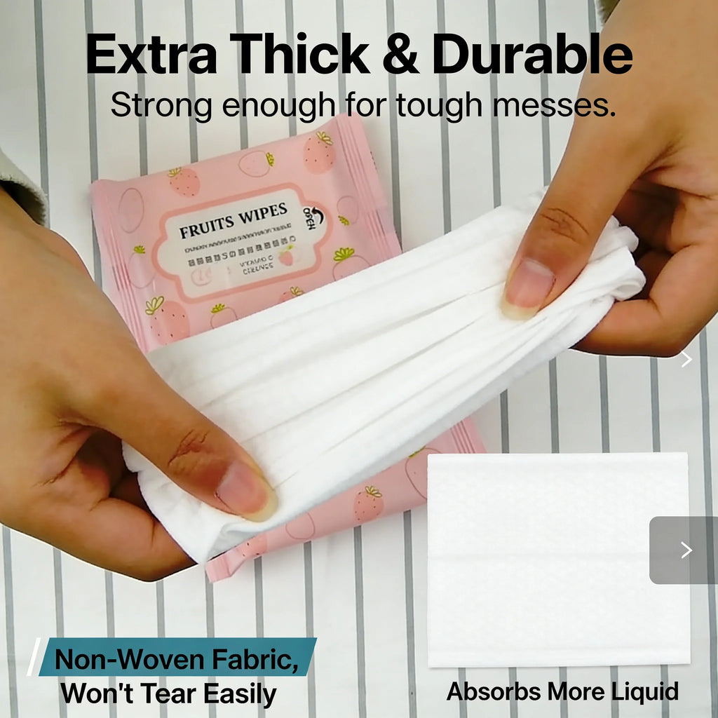 Super Value Baby Wipes 20 Packs X 10 Sheets (200 Counts) EDI Pure Water Gentle Cleaning for Home Travel Outdoor School Daily Use