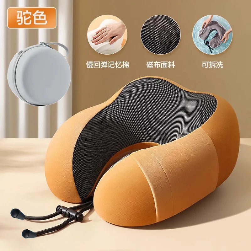 U Shaped Memory Foam Neck Pillow Soft Travel Massage Neck Pillow for Sleeping Airplane Cervical Healthcare Bedding