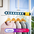 Travel-Friendly Window Frame Clothes Drying Rack Clip-On Small Size Balcony Clothesline Outdoor Clothes Hanger Plastic Material