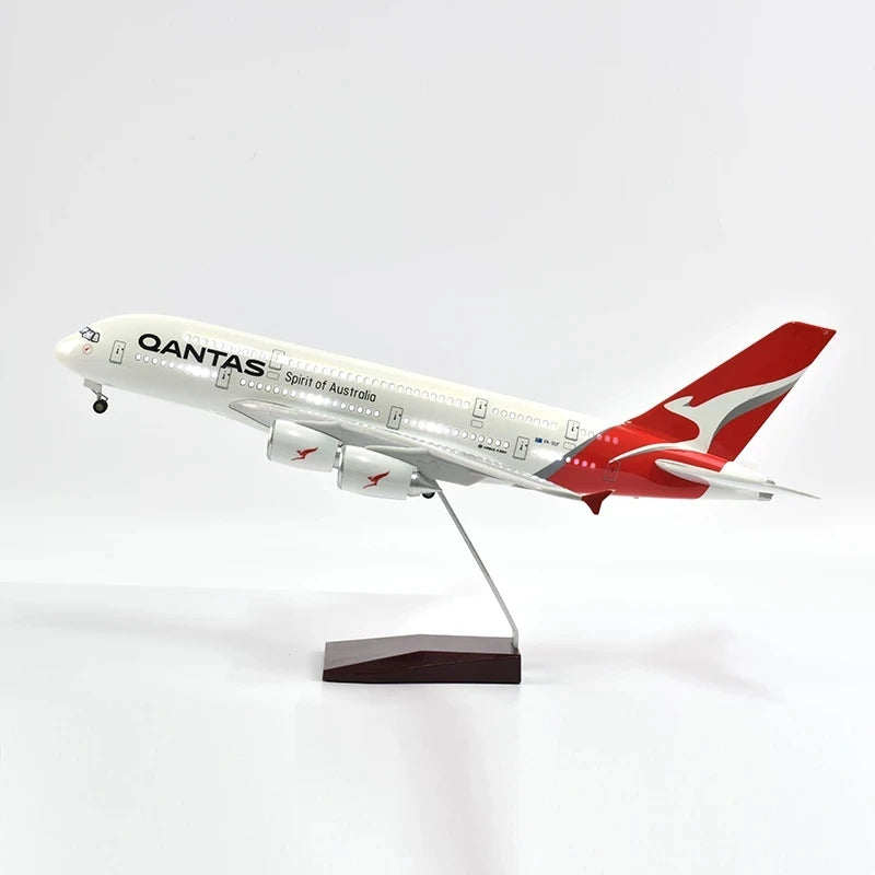 1:85 Scale 47CM Die-Cast Resin B787/B747/A380/B737 Airbus Australian Airlines Qantas Series Aircraft Model Toy With Lights and W