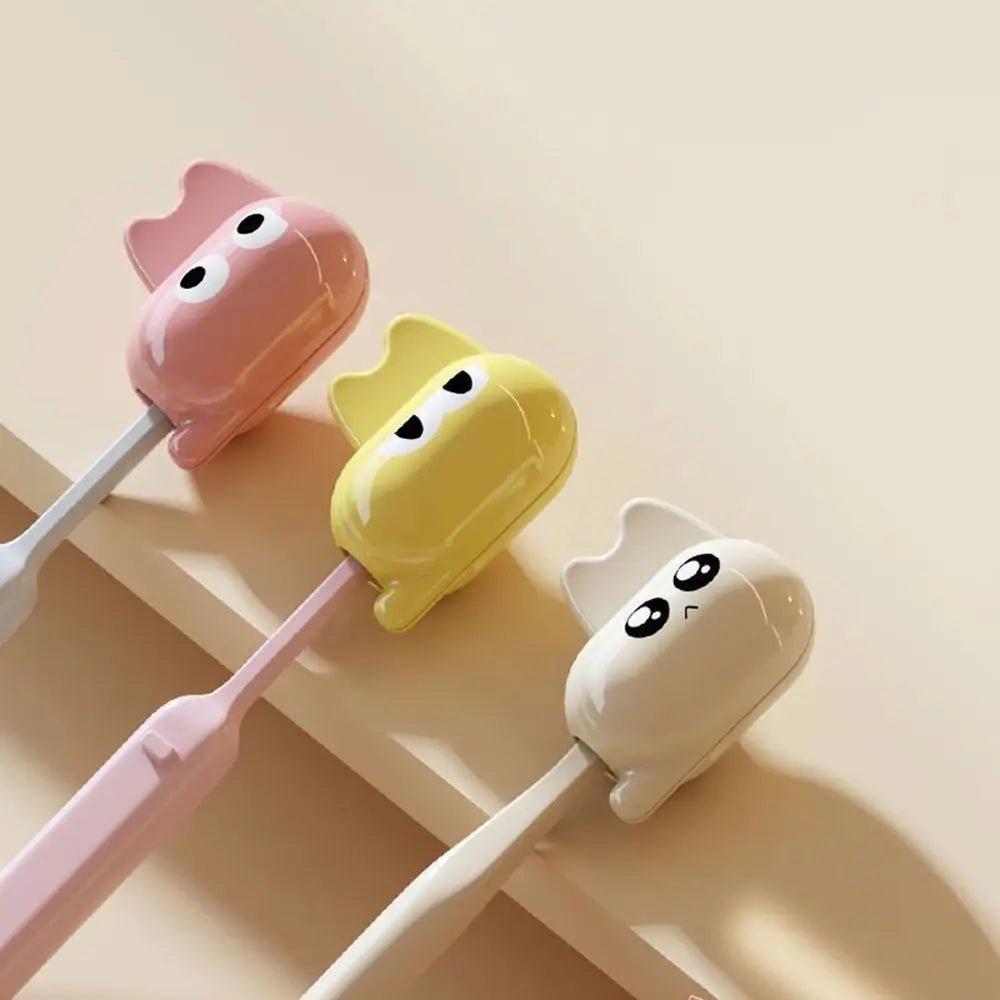 Creative Toothbrush Head Protective Cover Portable Cat Shape Toothbrush Dust Case Cap for Bathroom Supplies
