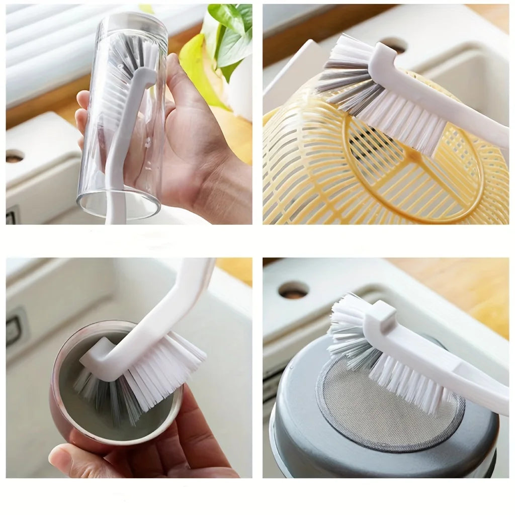 1/3Pcs Kitchen Scrub Brush Long Handle Cleaning Brush Stiff Bristle Brush for Clean Dish Sink Window Track Corner Crevice