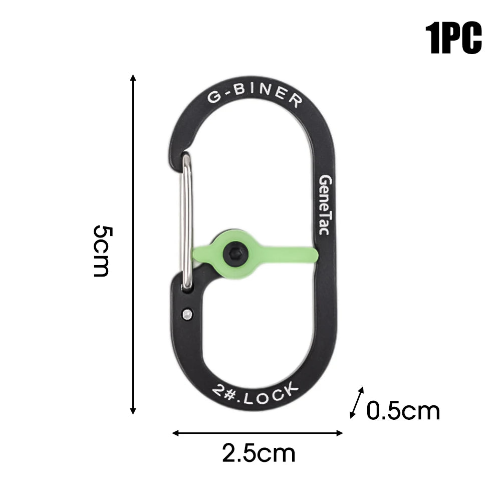 G-type Spring Outdoor Climbing Safety Keychain Aluminum Alloy Multicolor Carabiner  Backpack Buckle Camping Safety Lock