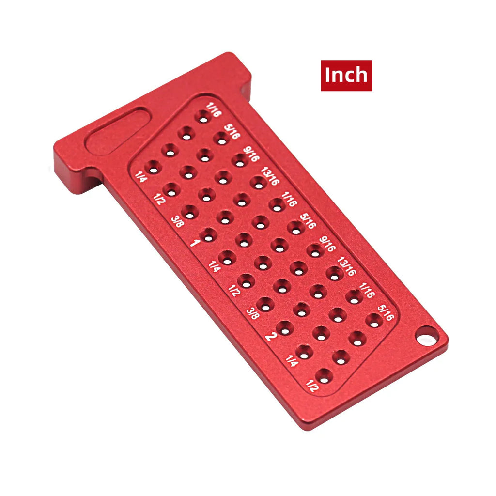 Woodworking Precision Hole Scribe, T-Ruler Aluminum Pocket Cross Calibration Ruler Line Drawing Marking Gauge DIY Measuring Tool