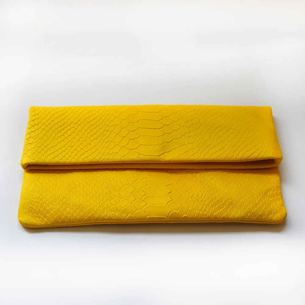 Sheepskin Snakeskin grain clutch bag Women's soft leather clutch  Mobile phone bag Large capacity envelope casual wholesale