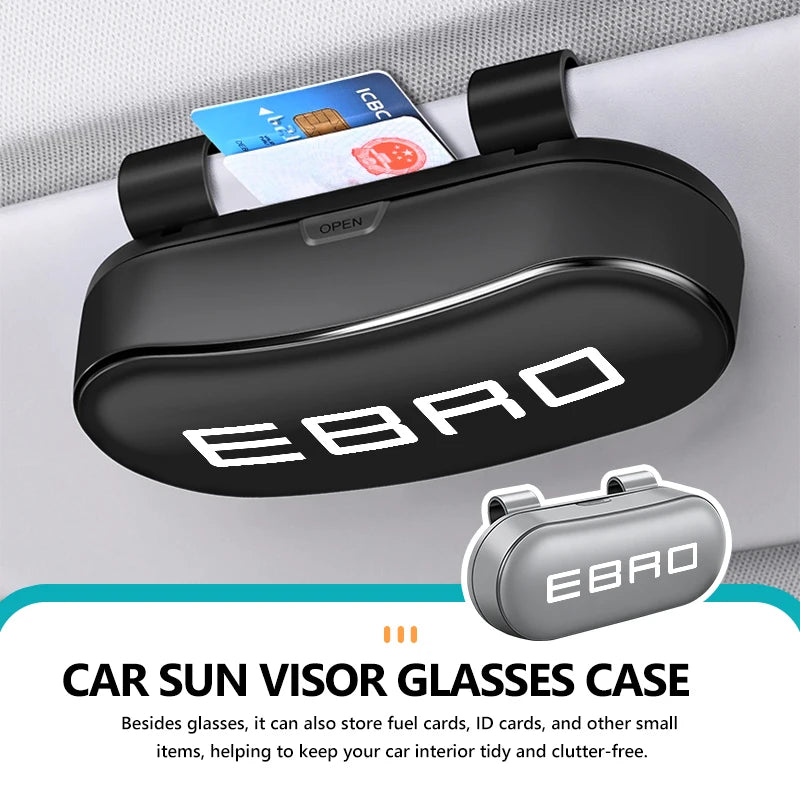 Car Glasses Box Sun Visor Glasses Holder Shock-proof Eyeglasses Storage Case For Ebro S400 S700 S800 2025 2026