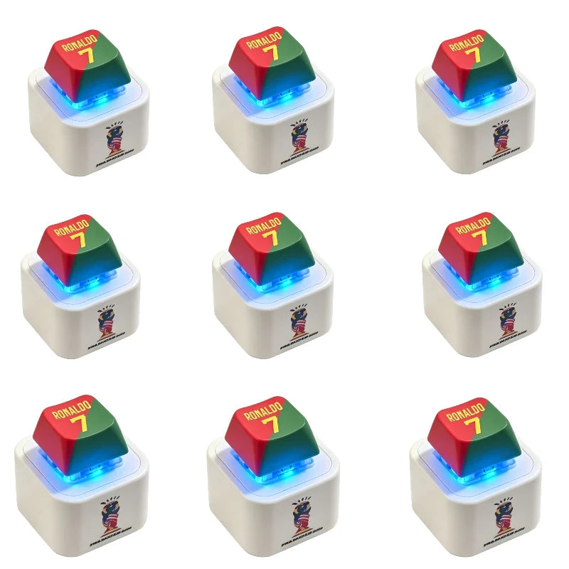 2026 New CreativeKey Pendant  Siu Press-and-Squeeze Stress-Relief Keyboard Sound-Emitting and Light-Up Keychain Gift Anime