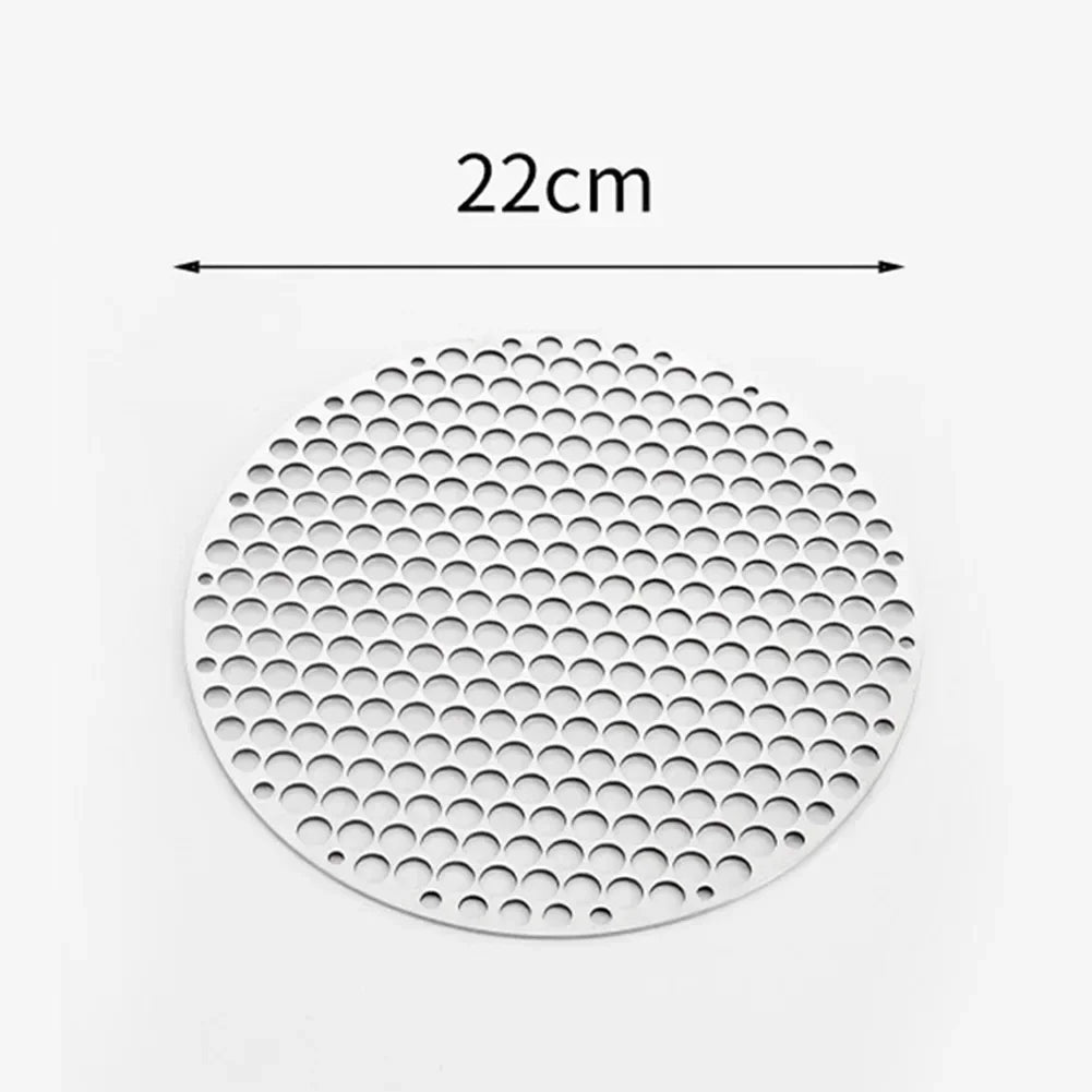 Stainless Steel Barbecue Net Round Metal BBQ Mesh Grate Grid Camping Picnic Food Rack BBQ Grill Kitchen Tool Accessories 18-30cm