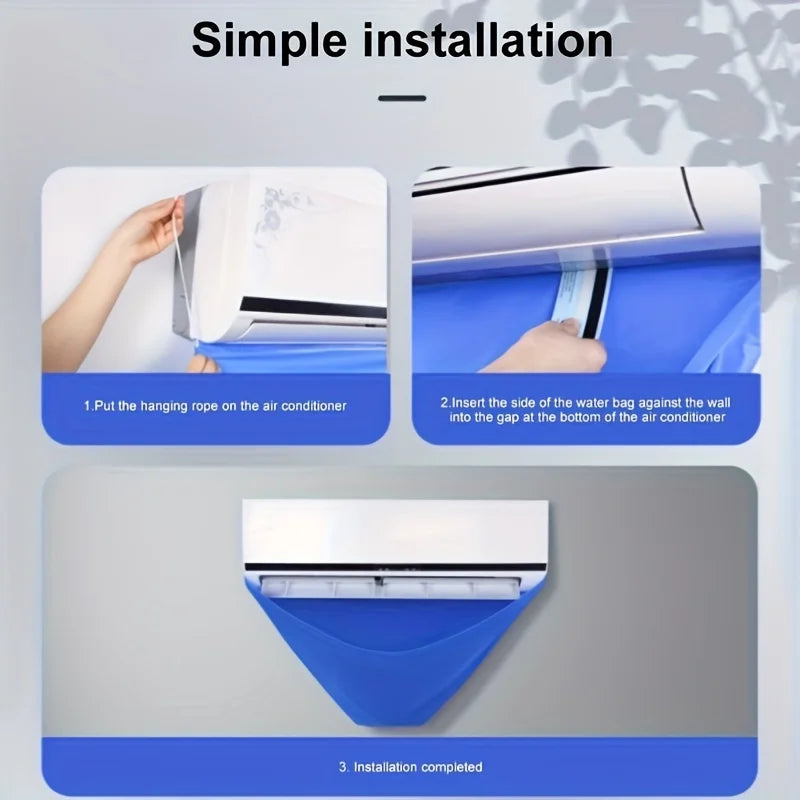 A Complete Air Conditioner Cleaning Kit - Including Dust Cover, Water B Wall Mounted Air Conditioner, Accessories Cleaning Tool