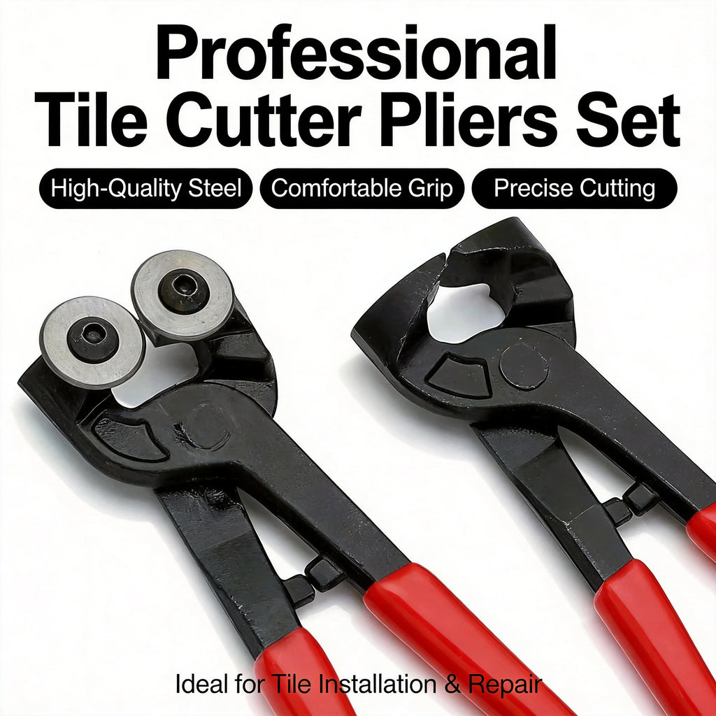 8 Inch Heavy Duty Glass Mosaic Nipper – Wheeled Ceramic Tile Nippers, Stained Glass Cutting Tool for Tiling