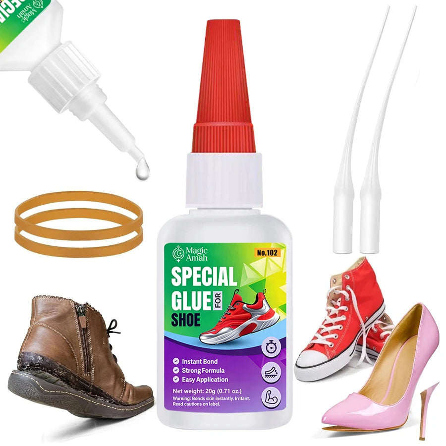 1-3pcs CA Shoe Repair Glue, Clear Fast-Drying Waterproof Flexible Adhesive for Sneakers Boots Leather Shoes Sole Repair