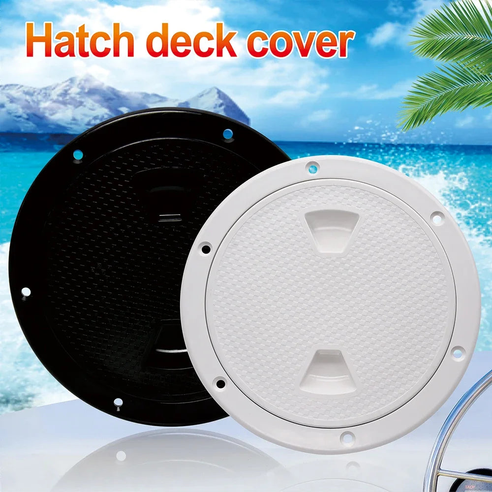 ABS Plastic Round Non-Slip Inspection Hatches with Detachable Cover Marine Screw Out Access Hatch Cover For Kayaks Yacht 4'' 6''