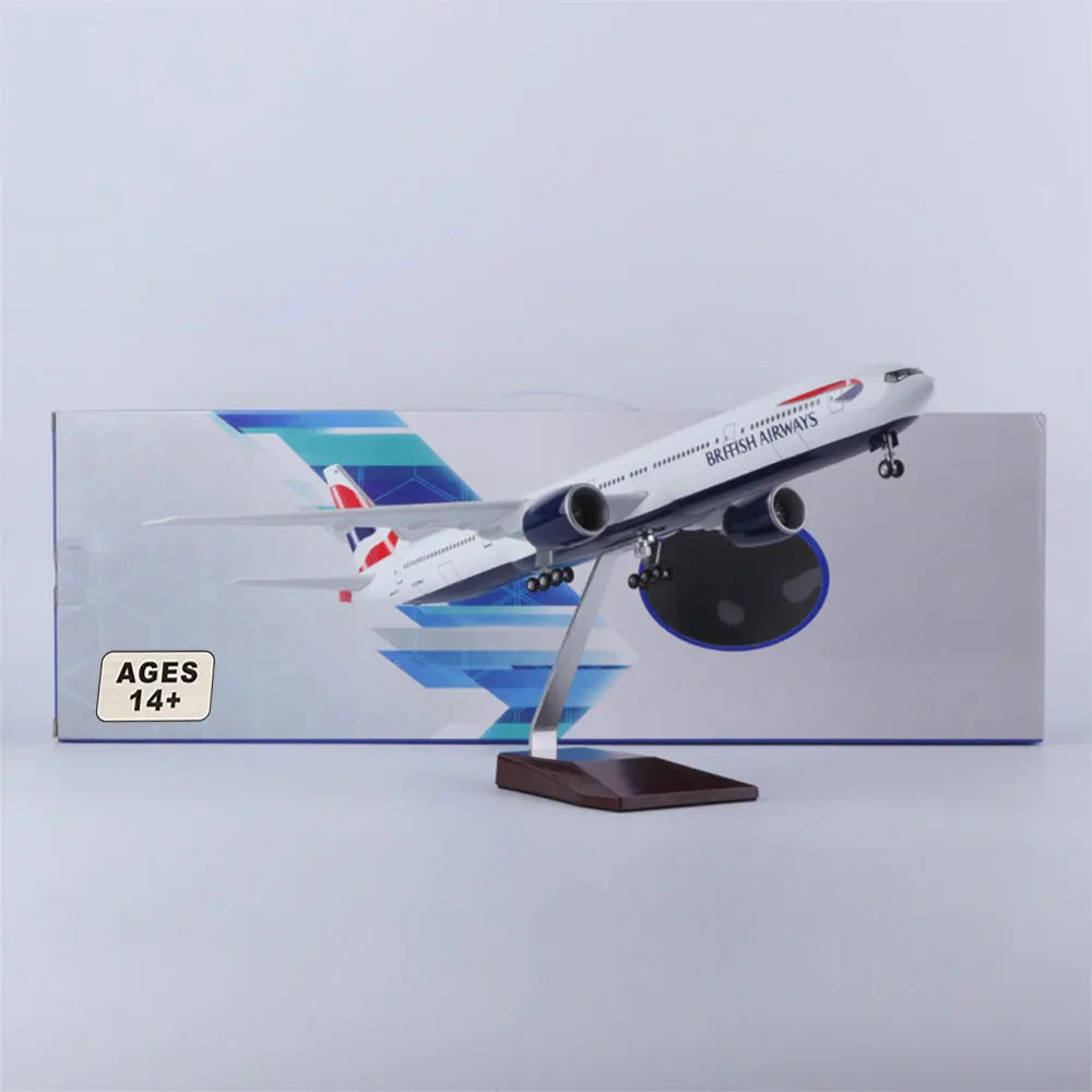Aircraft B777  British Airways Airlines Model 47CM 1/157 Scale 777 Diecast Plastic Resin Plane Toy Airplane Model For Kids Gift