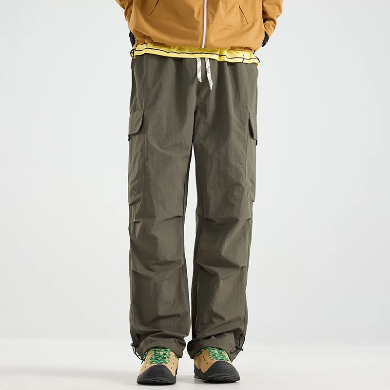 CHRLCK Men's Water-repellent Hiking Pants Scratch Resistance Fashion Cargo Pants Breathable Trousers Fishing Camping Pants