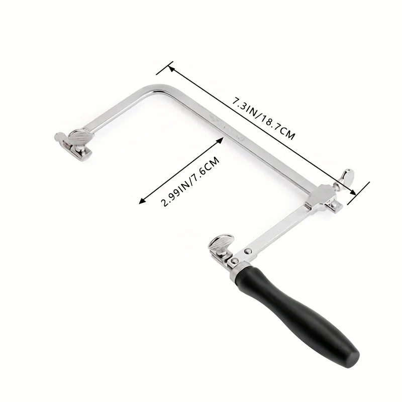 Professional Jeweler's Saw Set Saw Frame Adjustable Blades Bench Pin Clamp Set V-slot Bench Pin Jewelers Versatile Tool