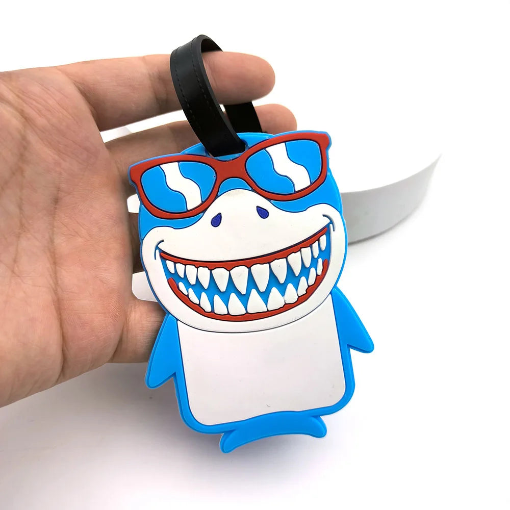 1PCS Cute Shark Luggage Tag Boarding Luggage Tag Item Loss Prevention Tag Travel Essential Loss Prevention Hanging Tag