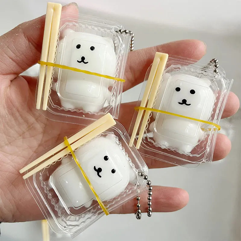 Lunch Box Squishy JOKE Bear Kawaii Squishy Toys Bag Cute KEY Pendant Pinching Squeezeing Decompression Toy Party Birthday Gifts