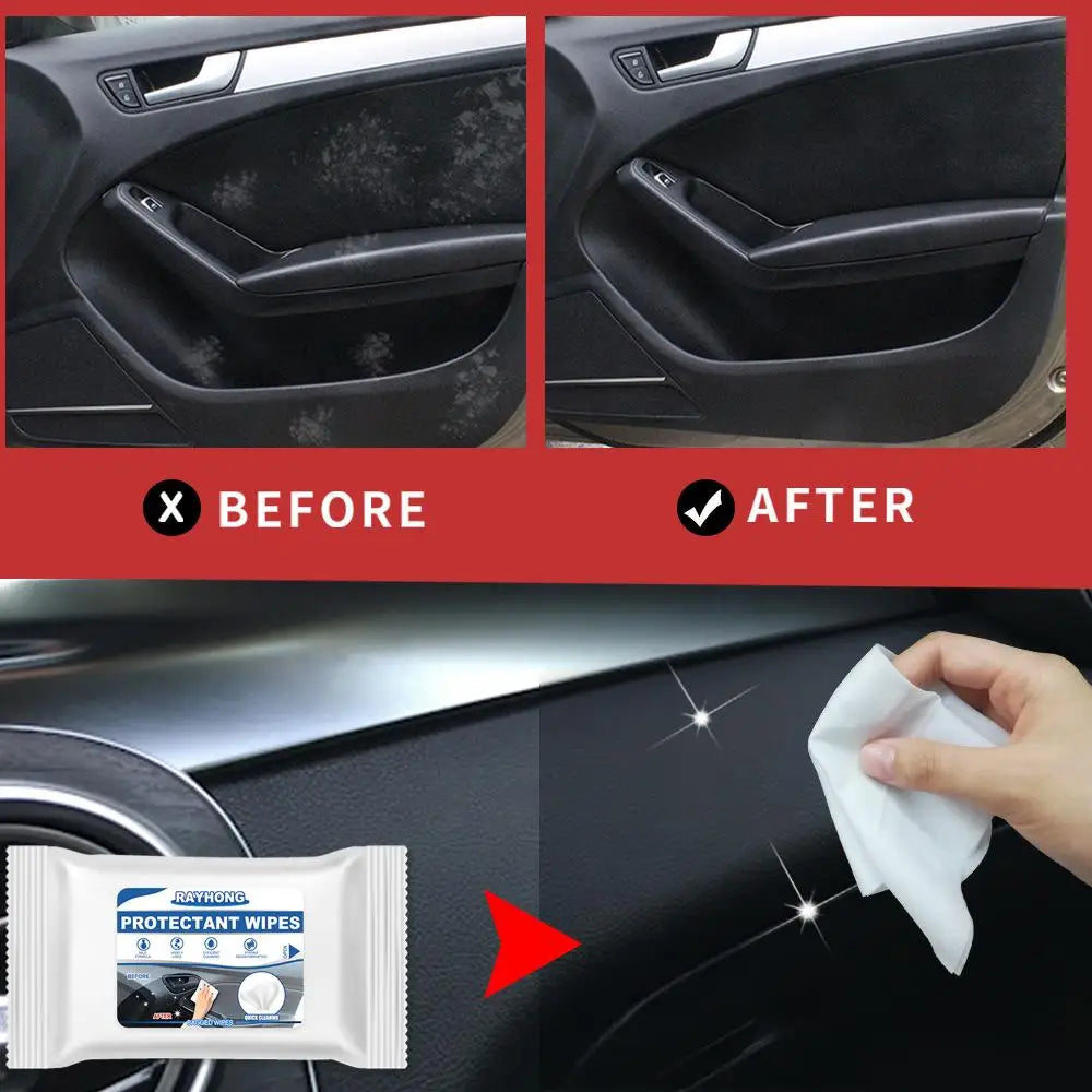 10Pcs/Pack New Dashboard Seat Disposable Car Interior Cleaning Wipes Cleaner Auto Washing Towel