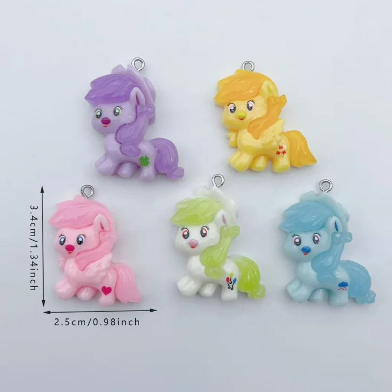 10pcs cartoon animal charm decorative resin pendants DIY jewelry making earrings wholesale