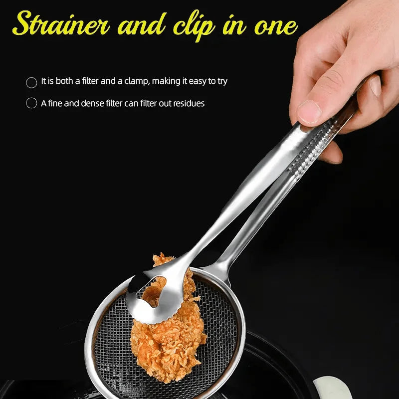 Stainless Steel Kitchen Tongs—a Versatile and Easy-to-clean Tool Ideal for Preparing and Frying Healthier Meals for Outdoor Cook