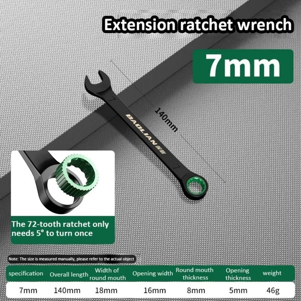 New 1Pcs 3mm Ultra-thin Thin Open End Wrench Hi-Spec Steel Flat Wrench Tool 6-32mm Multi-Function Double-end Fixed Spanner