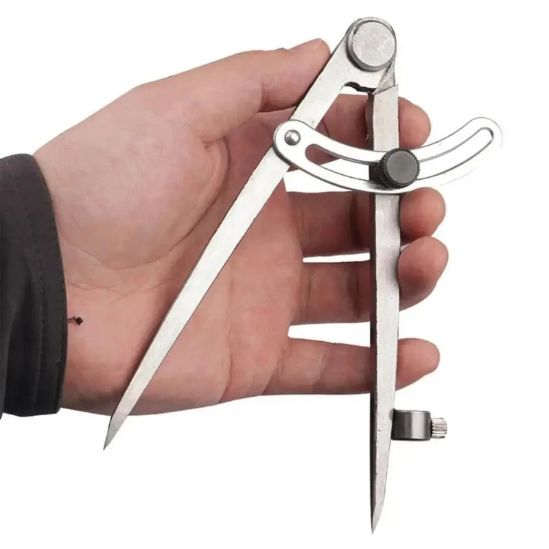 For Industrial All Steel Marking Stainless Steel Spacing Compass Adjustable Handmade Leather Rotating Diy Tool Edge Creaser