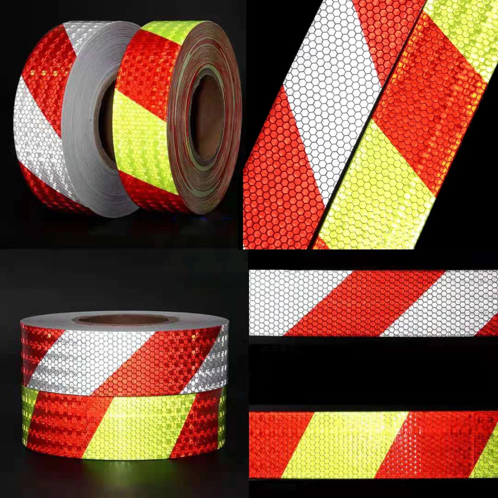 Shining Reflective Safety Warning Tape Self Adhesive Twill Printing Reflective Tape for PVC Reflective Tape Car Accessories