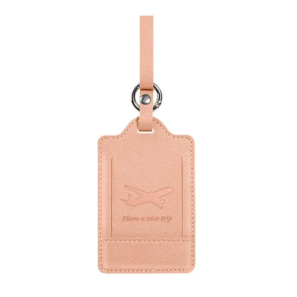 Portable PU Leather Luggage Tags Suitcase Address Label Baggage Boarding Bag Tag Anti Loss Pendants Travel Accessories