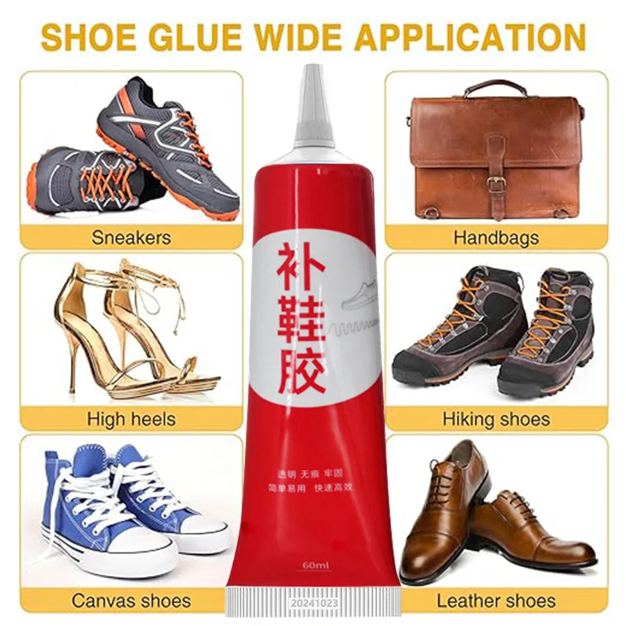60ml Shoe Repair Glue Special Adhesive for Footwear Universal Mending Resin Waterproof Transparent Flexible Shoe Fixing Glue