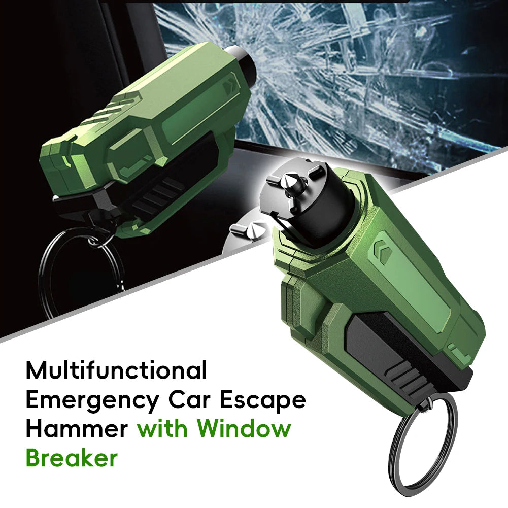 Car Portable Safety Window Breaker Hammer Emergency Escape Rescue Tool Break Glass with Seatbelt Multi-Function Safety Device