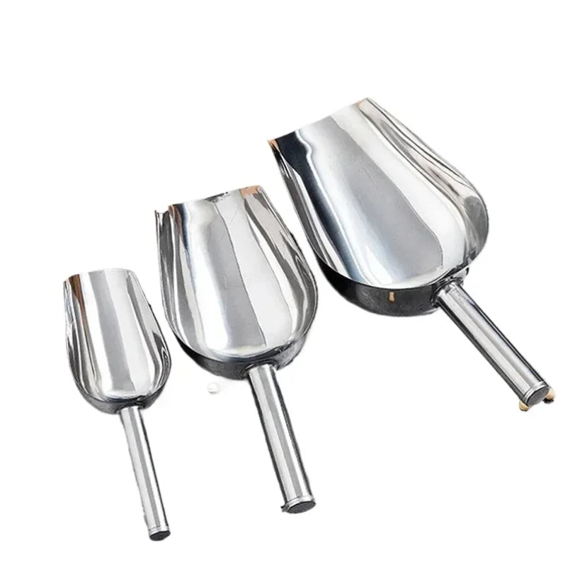 Stainless-Steel Ice Cube Scoop Bar Buffet Party Kitchen Spice Candy Flour Nut Scoop Spoon Dry Goods Shovel Kitchen Accessories