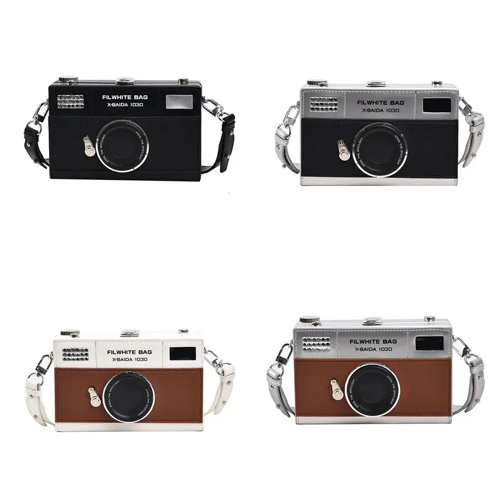 Elegant PU Camera Shoulder Bag Small Bag Shoulder Bag Funny Box Bag Crossbody Bag Large Capacity Wedding