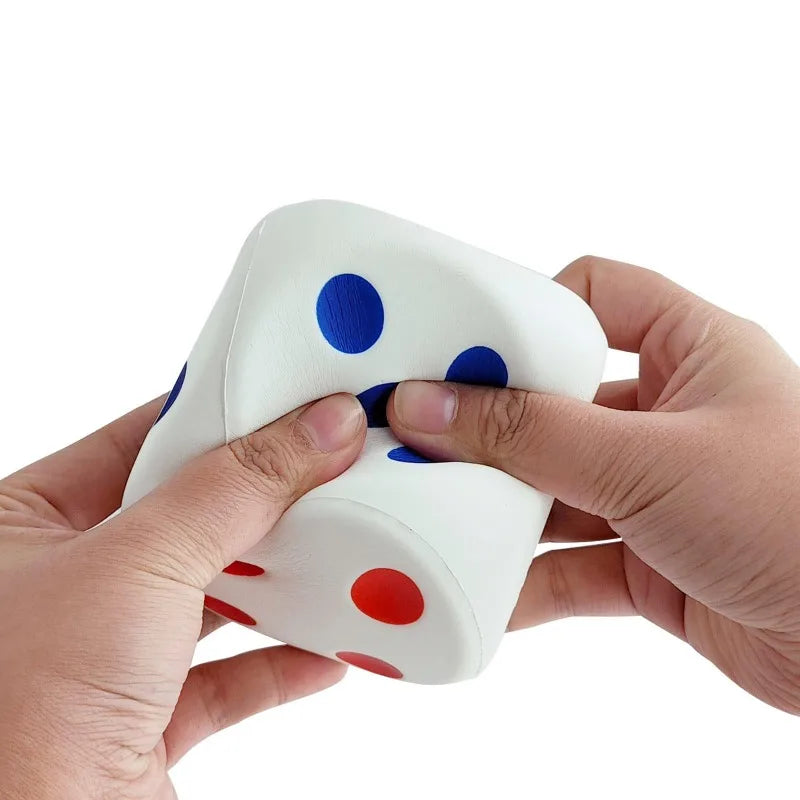 2.75" Jumbo Big Dice Colorful Dices Foam for Game  Activities Reduce Anxiety Stress Relieve for Adults Kids -Giant Soft Fun