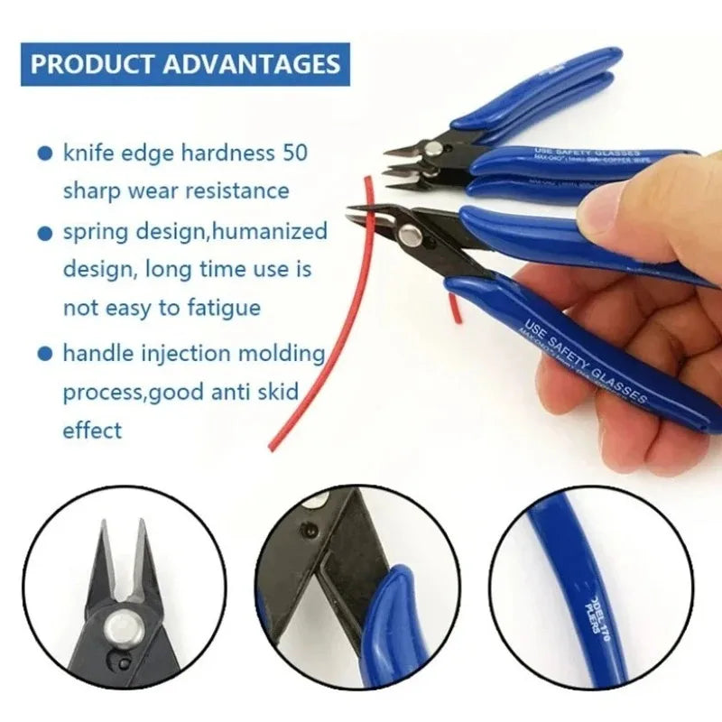 1PCS/5PCS Diagonal Pliers Carbon Steel Pliers Electrical Wire Cable Cutters  Wire Snips for Electronics Soft Copper Jewelry