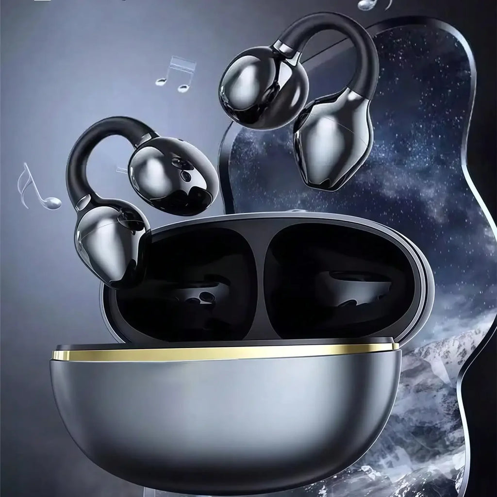 Original Ear-Clip Surround Bluetooth Headphones Bone Conduction Earphone Wireless Earbuds Stereo Bass Sports Headset with Mic