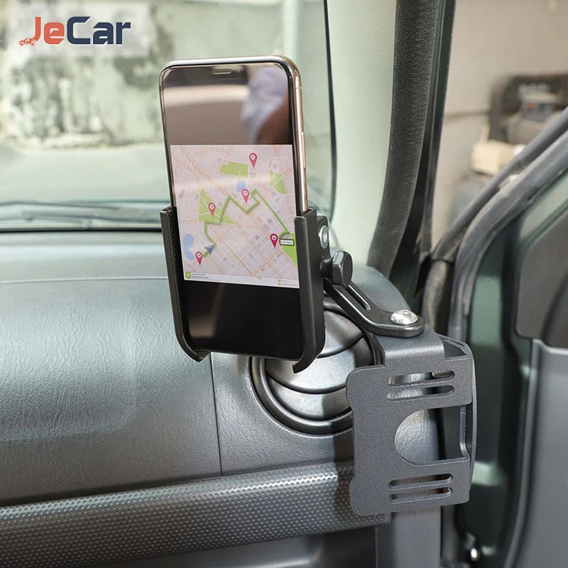 JeCar Aluminum Alloy Car Air Conditioner Vent Water Cup Holder Phone Bracket Stand For Suzuki Jimny 2007-2017 Car Accessories