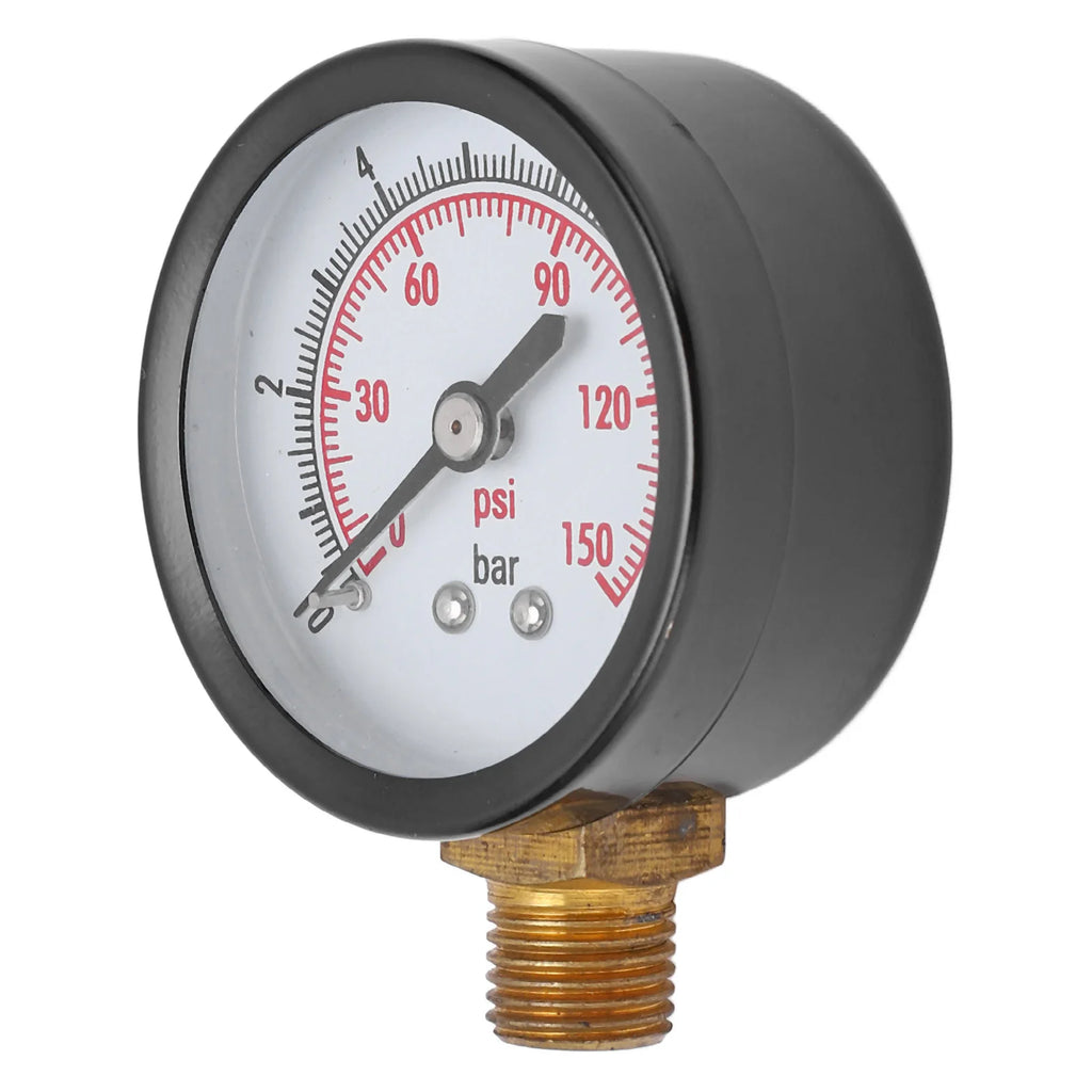 Pressure Gauge Vertical Pressure Meter Liquid Monitoring Measurement 0‑10 Bar 0‑150 Psi G1/4in Connection