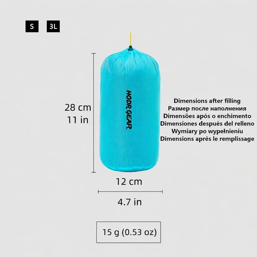 [HODR GEAR] Stuff Sack Ultra-SIL Ripstop Ultralight Water-Resistant Ditty Bags Drawstring for Traveling Hiking Backpacking